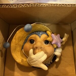 Jitterbugs Andy Stars & Moon Bug Figurine By Susan Newman 2002 clay